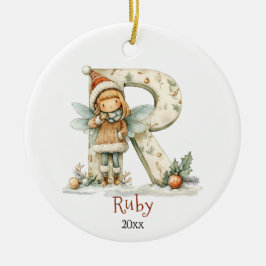 Gemütliches Weihnachtsfest Anfänglicher Personalis Keramik Ornament