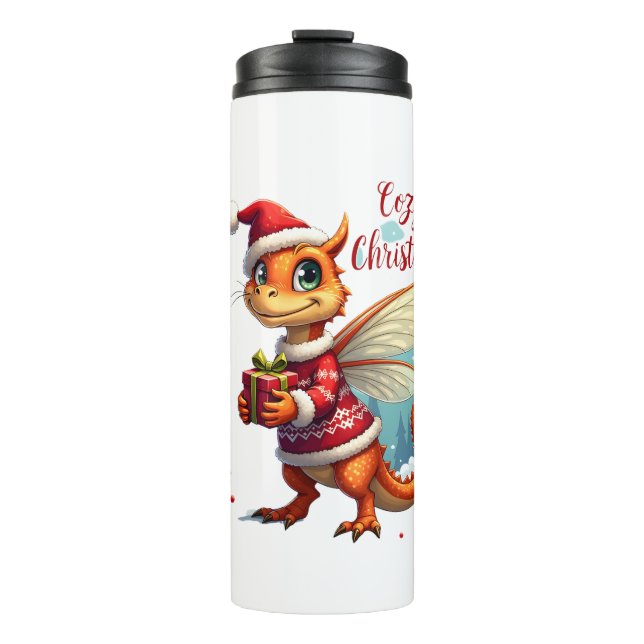 Gemütliches Weihnachtsfest Thermosbecher (Vorderseite)