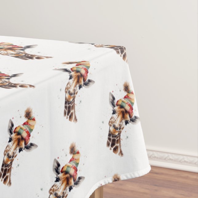 Gemütliches WeihnachtsGiraffe Tischdecke (Beispiel)
