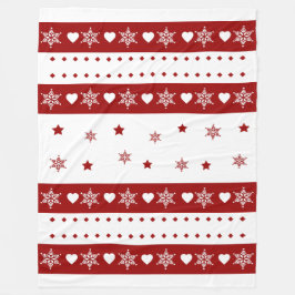 Gemütliches Weihnachtsleder - Stern und Schnee-Des Fleecedecke