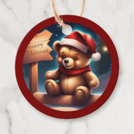Gemütliches Weihnachtslied Teddy Sign TWArt Geschenkanhänger