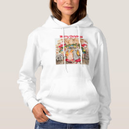 Gemütliches Weihnachtsmantel mit Hund und Katze Hoodie
