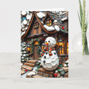 Gemütliches Weihnachtsmosaik Karte