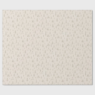 Gemütliches Weihnachtspapier mit Waldtieren Geschenkpapier