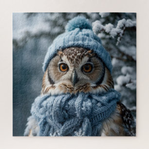 Gemütliches Whimsisches Winter Wonderland Owl