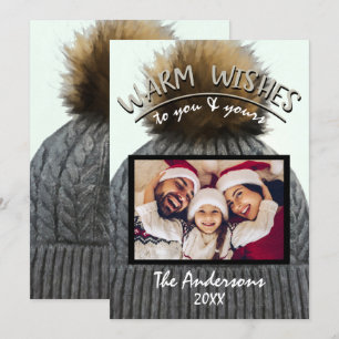 Gemütliches Winter Beanie Hat Holiday Weihnachts-F Einladung