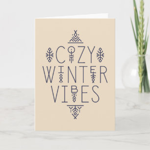 Gemütliches Winter-Vibes-Design Karte