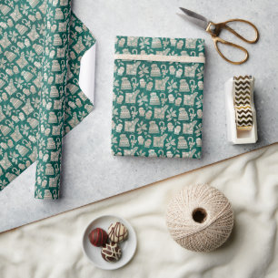 Gemütliches Winter Weihnachten Geschenkpapier