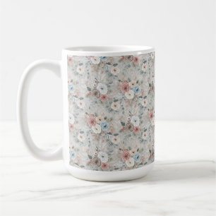 Gemütliches Winterblumenmuster Kaffeetasse