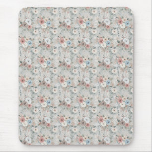 Gemütliches Winterblumenmuster Mousepad