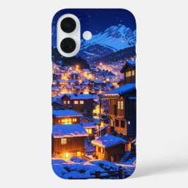 Gemütliches Winterdorf iPhone 16 Hülle