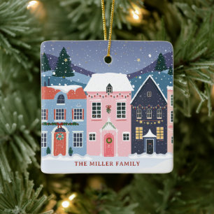 Gemütliches Winterdorf Snowy Houses Ornament