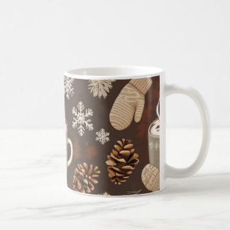 Gemütliches Wintermuster-Minimalistische Ästhetik- Kaffeetasse