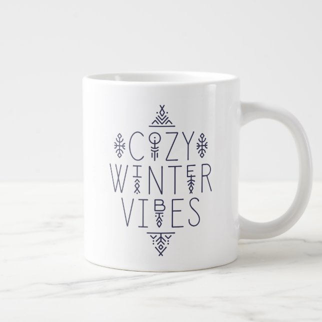 Gemütliches Wintervibes Design Jumbo-Tasse (Rechts)