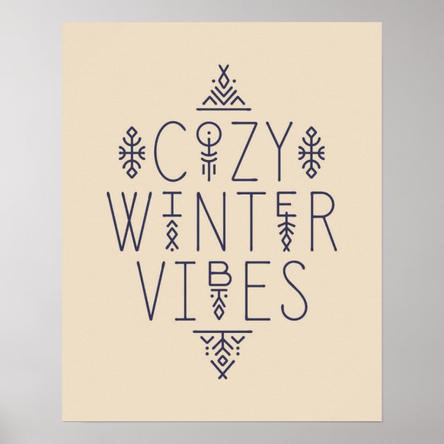 Gemütliches Wintervibes Design Poster (Vorne)