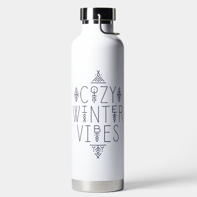 Gemütliches Wintervibes Design Trinkflasche (links)