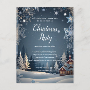 Gemütliches Winterwunderland Weihnachten Party Postkarte