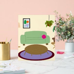 Gemütliches Wohnzimmer für Pflanzenliebhaber Acrylschild