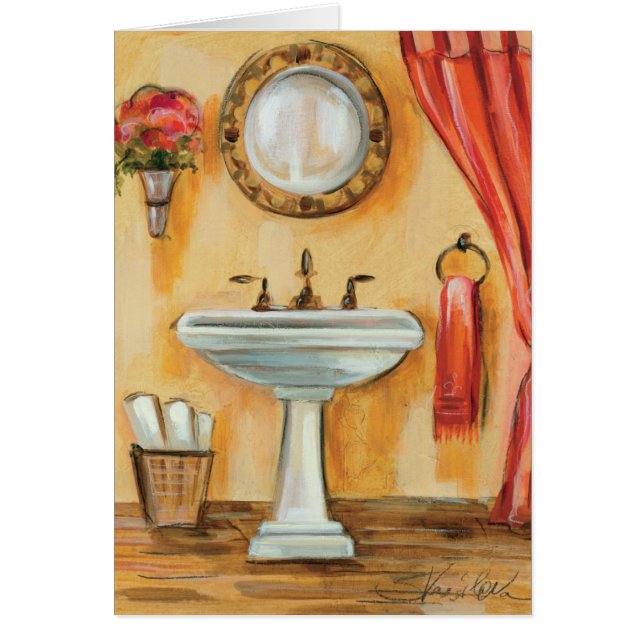 Gemütliches zeitgenössisches Badezimmer (Vorne)