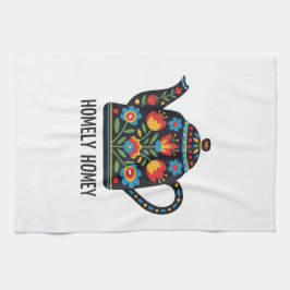 Gemütliches Zuhause-Teekessel-Design Geschirrtuch