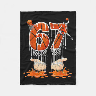 Gen Alpha Slang Kids 67 Basketball Eiscreme tropft Fleecedecke