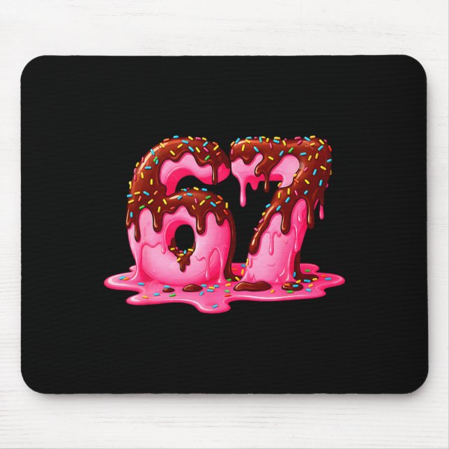 Gen Alpha Slang Kids 67 Eiscreme-Drip Six Seven  Mousepad (Vorne)