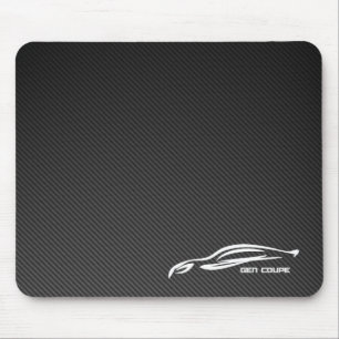 GEN-Coupé-weißes Silhouette-Logo Mousepad
