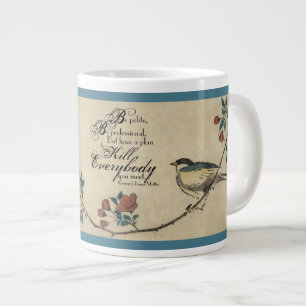 Gen James Mattis Zitat über floralen Hintergrund Jumbo-Tasse