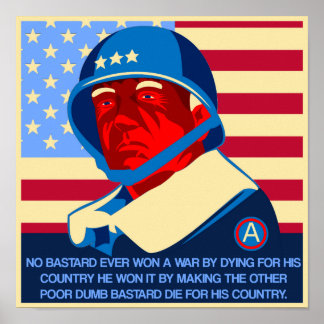 GEN Patton Zitat Poster