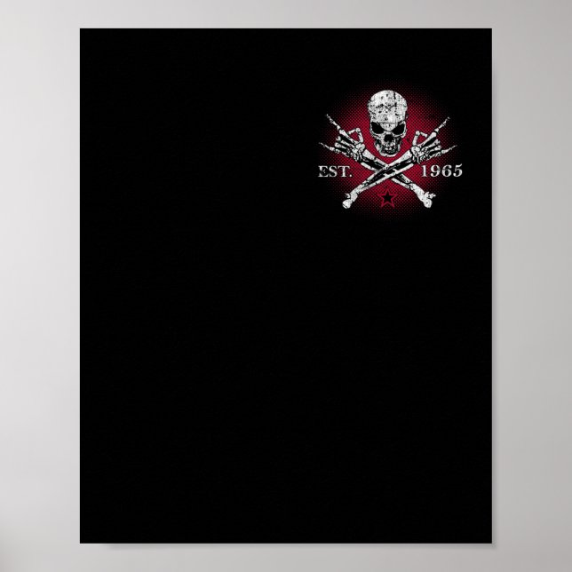 Gen X 1965 The Bad Generation Skeleton Poster (Vorne)