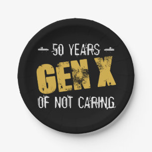 Gen X 50 Geburtstag Pappteller