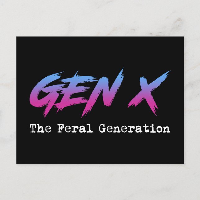 Gen X - Die Generation der Fersen Postkarte (Vorderseite)