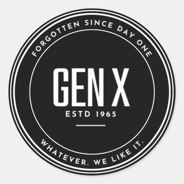 GEN X: Die Vergessenen Runder Aufkleber (Vorderseite)