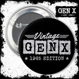 Gen X Generation Gen Xer Geboren 1965 Gen X Geburt Button