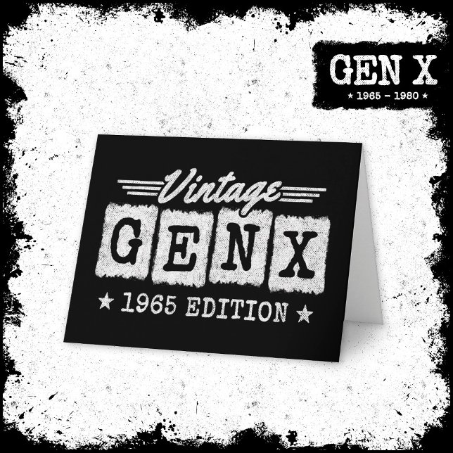 Gen X Generation Gen Xer Geboren 1965 Gen X Geburt Karte (Von Creator hochgeladen)