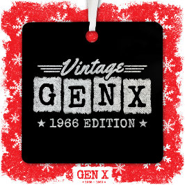 Gen X Generation Gen Xer Geboren 1966 Gen X Geburt Ornament Aus Metall