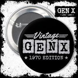 Gen X Generation Gen Xer Geboren 1970 Gen X Geburt Button
