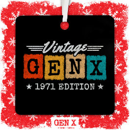 Gen X Generation Gen Xer Geboren 1971 Gen X Geburt Ornament Aus Metall