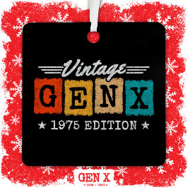Gen X Generation Gen Xer Geboren 1975 Gen X Geburt Ornament Aus Metall