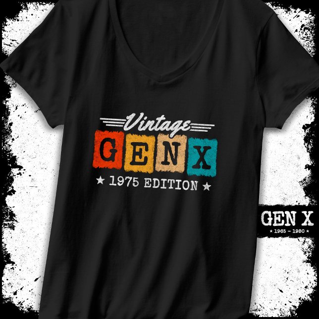 Gen X Generation Gen Xer Geboren 1975 Gen X Geburt T-Shirt (Von Creator hochgeladen)