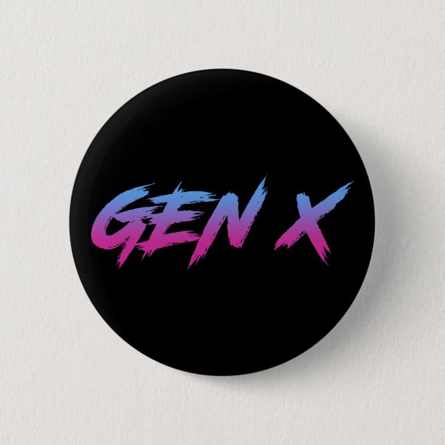 Gen X Generation X Retro Vintag Button (Vorderseite)