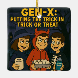 Gen-X Kids: Meister des Mischief Keramikornament
