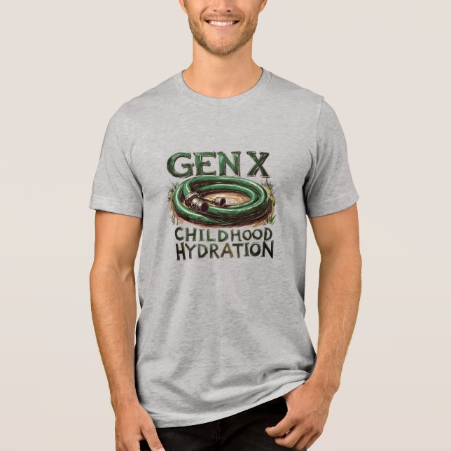 Gen X Kindheitshydration Tri-Blend Shirt (Vorderseite)