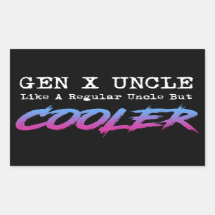 Gen X Uncle - Wie ein normaler Onkel, aber Cooler Rechteckiger Aufkleber