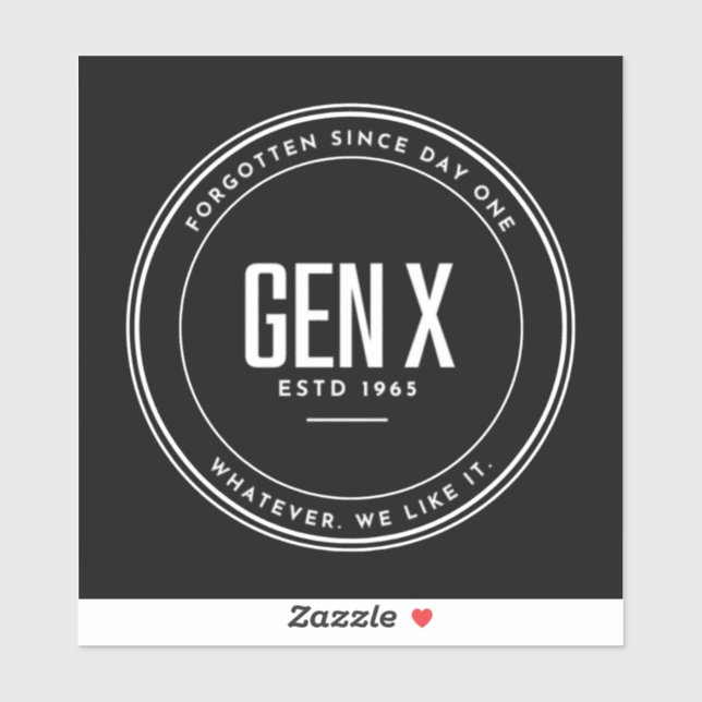 GEN X Vinyl-Aufkleber mit Sonderschnitt Aufkleber (Blatt)