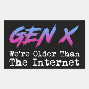 Gen X - Wir sind älter als das Internet Rechteckiger Aufkleber