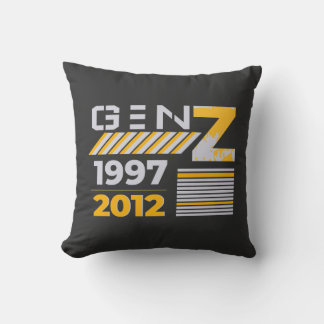Gen Z 1997 2012 Grafik-T-Shirt-Design Kissen