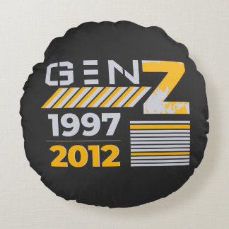 Gen Z 1997 2012 Grafik-T-Shirt-Design Rundes Kissen