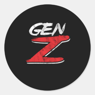 Gen Z Generation Z Millenials Boomer Gift Runder Aufkleber