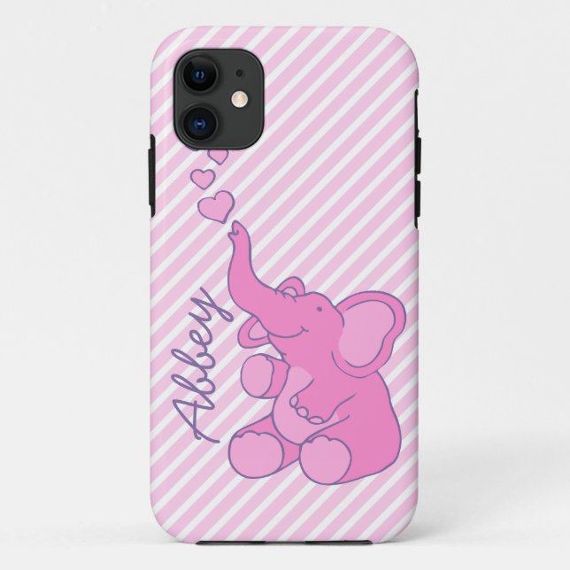 Genannter niedlicher rosa Elefant iphone 5 Fall Case-Mate iPhone Hülle (Rückseite)